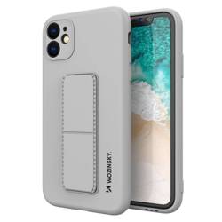 Wozinsky Kickstand Case Silikon Stand Cover für Samsung Galaxy A22 4G Grau