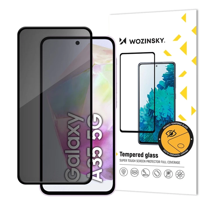 Wozinsky Privacy Glass gehärtetes Sichtschutzglas mit Anti-Spionage-Filter für Samsung Galaxy A35