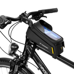Wozinsky Rahmen Fahrradtasche mit Handytasche 1l schwarz (WBB25BK)