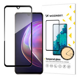 Wozinsky Super Tough Full Glue Tempered Glass Vollbild mit Rahmenhülle Friendly Vivo V21 5G Schwarz