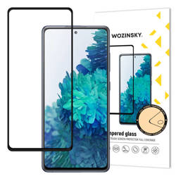 Wozinsky Super Tough Full Glue Tempered Glass Vollbild mit Rahmenhülle freundlich Samsung Galaxy A72 4G Schwarz