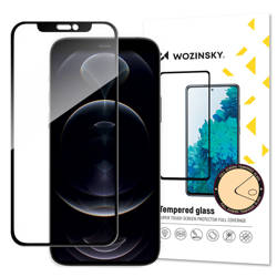 Wozinsky superstarkes Full Glue Vollbild-Hartglas mit Case Friendly Rahmen iPhone 14 Max / 13 Pro Max schwarz