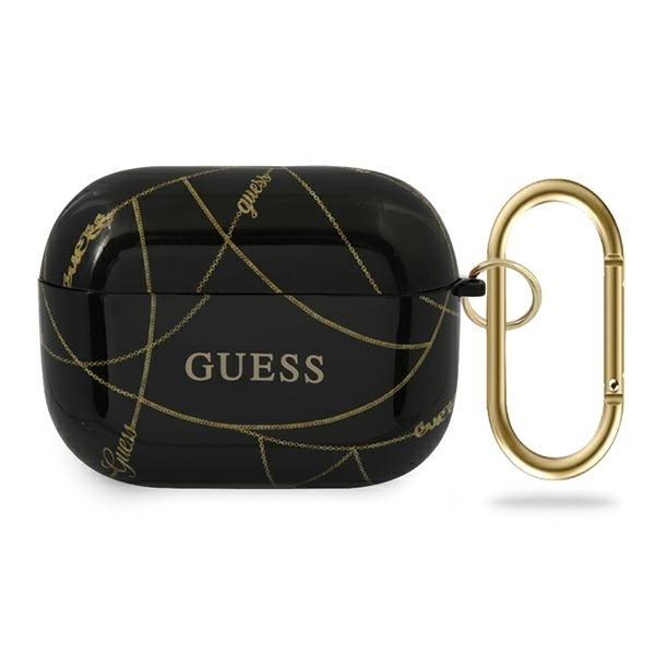  GUESS  Funda para los AirPods Pro Colección Cadena Dorada GUACAPTPUCHBK Funda Negra