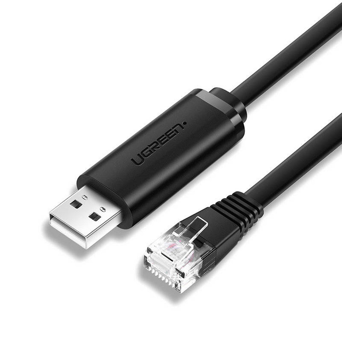 Ugreen konzolový kabel USB - Ethernet RJ45 1,5 m černý (CM204)