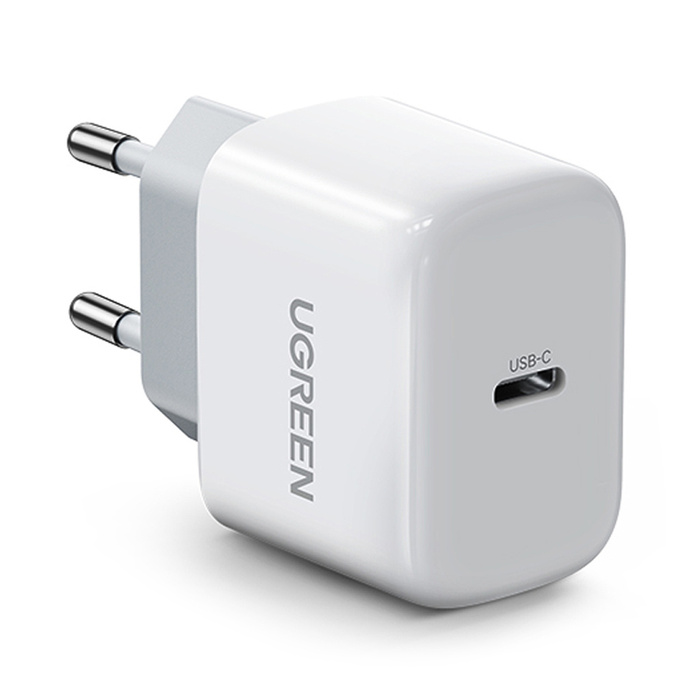 Ugreen nabíječka USB-C 20W PD3.0 QC4.0 síťový kabel bílý (CD241)