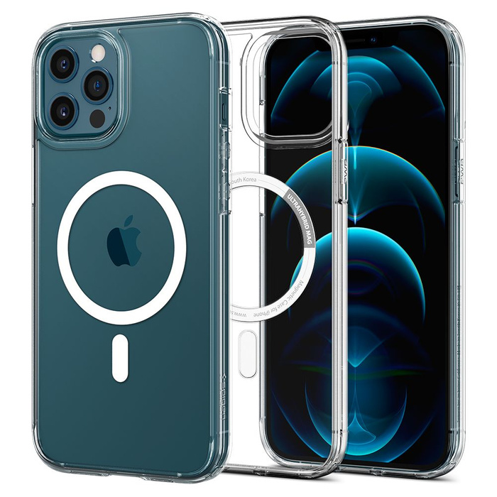 SPIGEN Ultra Hybrid Mag iPhone 12/12 Pro Weiß Transparentes Hülle