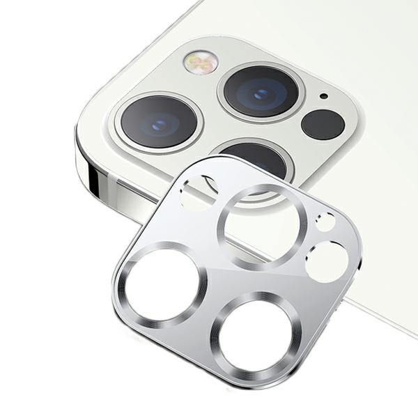 Glass Tvrdené sklo USAMS Apple iPhone 12 Pro Max Camera Lens Glass Metal Silver Camera Protection Glass