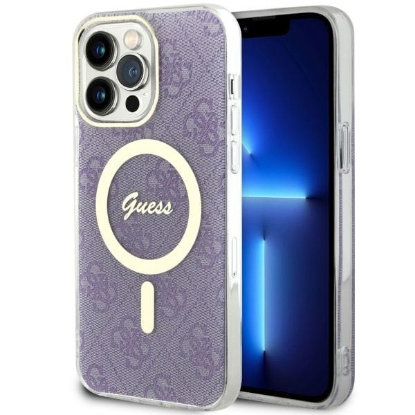 Case Guess GUHMP14XH4STU iPhone 14 Pro Max 6.7" purple/purple hardcase 4G MagSafe Case