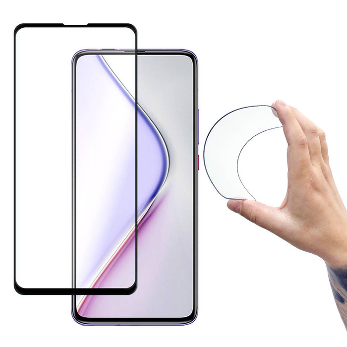 Wozinsky Full Cover Flexi Nano glass film tvrdené sklo s rámom Xiaomi Redmi K30 Pro / Poco F2 Pro čierna