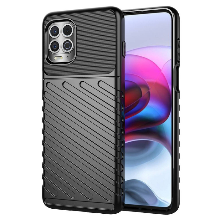 Thunder Case flexibilní pancéřovaný pouzdro kryt Motorola Moto G100 / Edge S černý