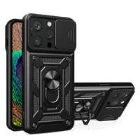 Obal Hybrid Armor Camshield Obal iPhone 14 Pro Pancéřový kryt fotoaparátu černý Case
