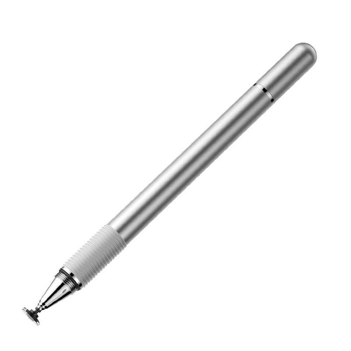 Baseus Golden Cudgel obojstranný kapacitný stylus + gélové pero strieborný (ACPCL-0S)