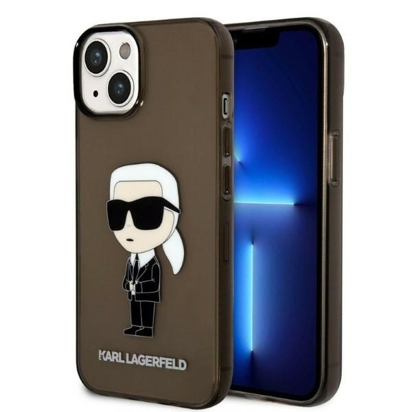 Pouzdro Karl Lagerfeld iPhone 14 Plus 6,7" black/black hardcase Ikonik Karl Lagerfeld