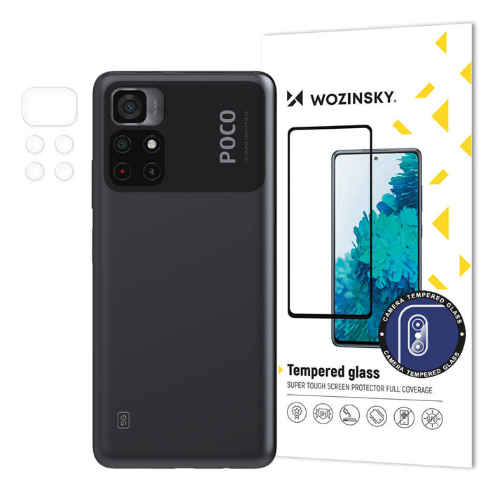 Wozinsky Camera Glass 9H Cámara completa Vidrio templado para cámara Xiaomi Poco M4 Pro 5G