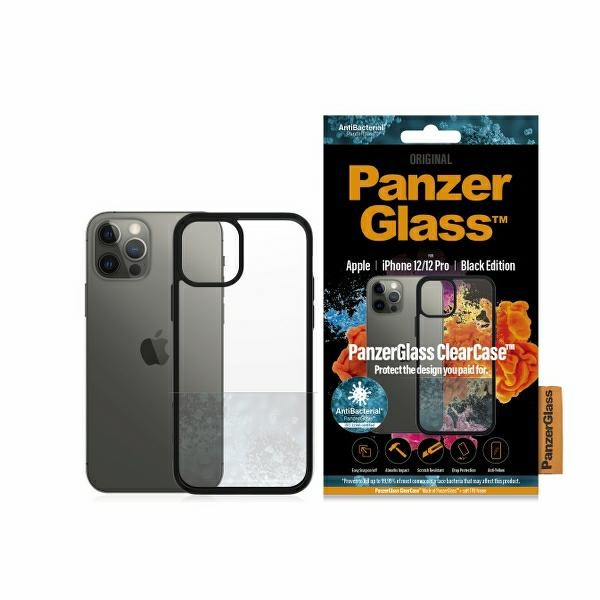 PanzerGlass ClearCase iPhone 12/12 Pro 6.1" Antibacterial black/black