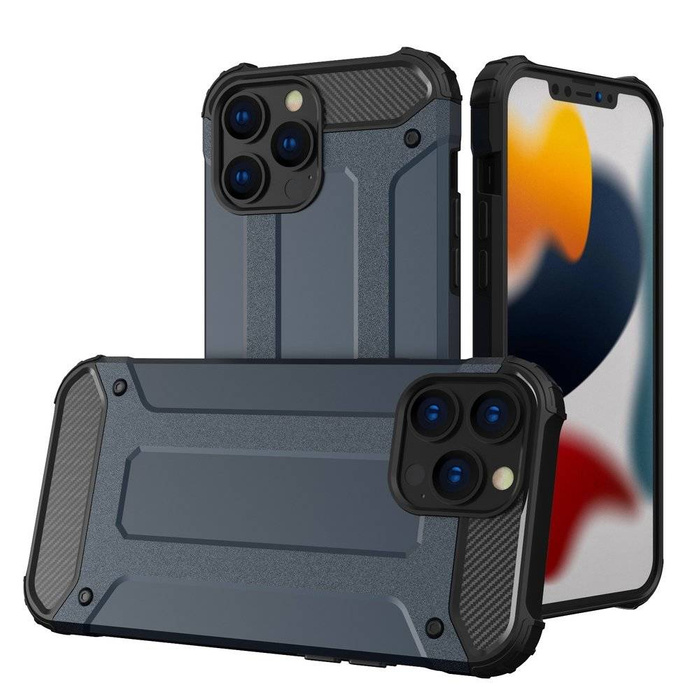 Coque Hybrid Armor pour iPhone 14 Pro coque hybride blindée bleu