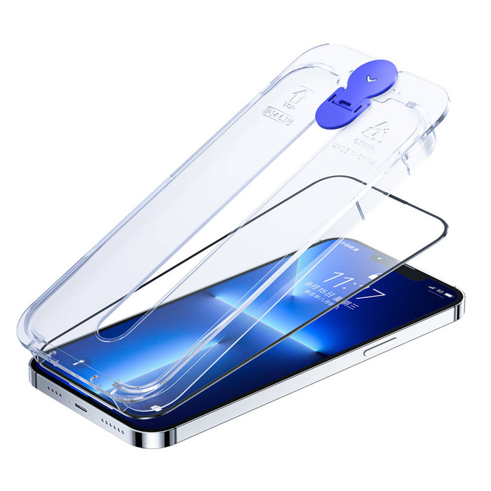 Joyroom Knight Glass para iPhone 14 Pro Max con kit de montaje transparente (JR-H12)