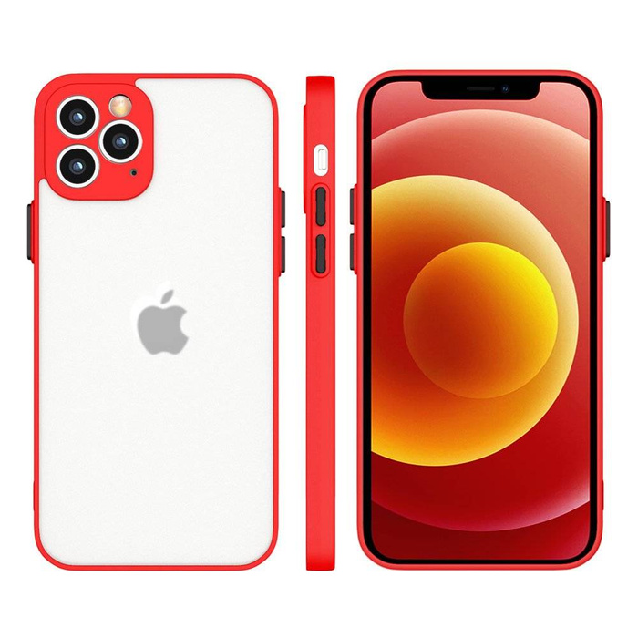 Milky Case silikonouveau flexible translucide coque à iPhone 12 Pro Max rouge