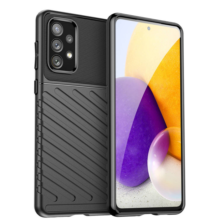 Hülle Thunder Case flexible gepanzerte hülle Abdeckung Samsung Galaxy A73 schwarz Case