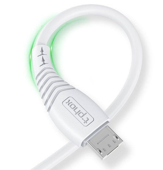 T-PHOX NATURE MICRO USB CABLE WHITE 1.2M 3A