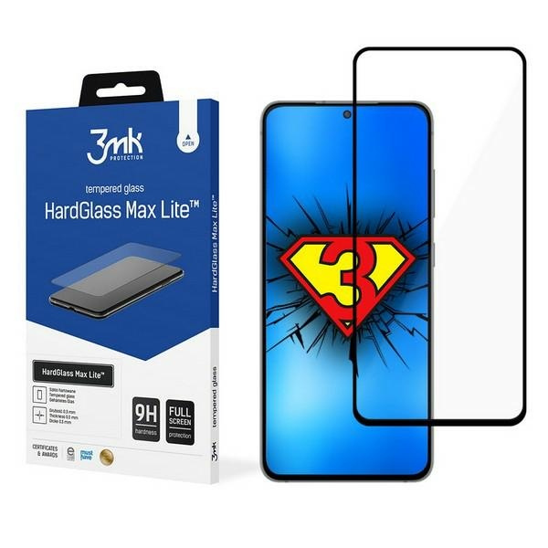 Tempered Glass 3MK Samsung Galaxy S21 FE Black HardGlass Max Lite