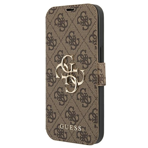 Guess GUBKP13X4GMGBR iPhone 13 Pro Max 6.7" marrone/marrone libro 4G Big Metal Logo