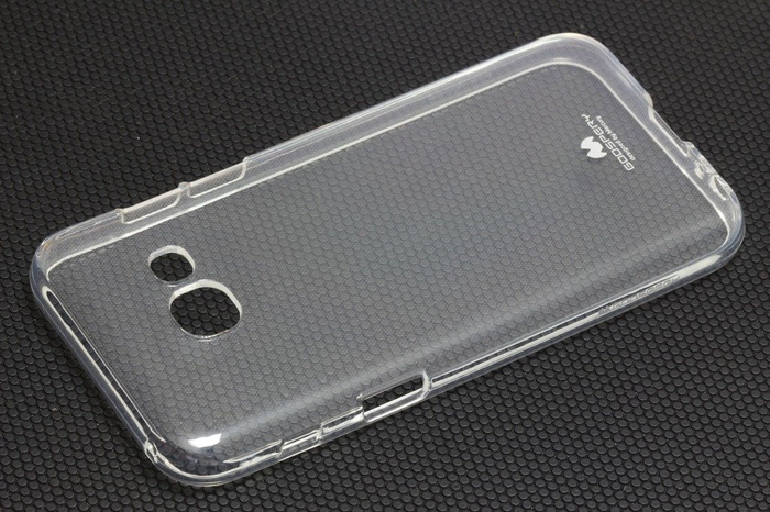 Pouzdro MERCURY Jelly Case Samsung Galaxy A3 2017 Transparentní silikonový kryt