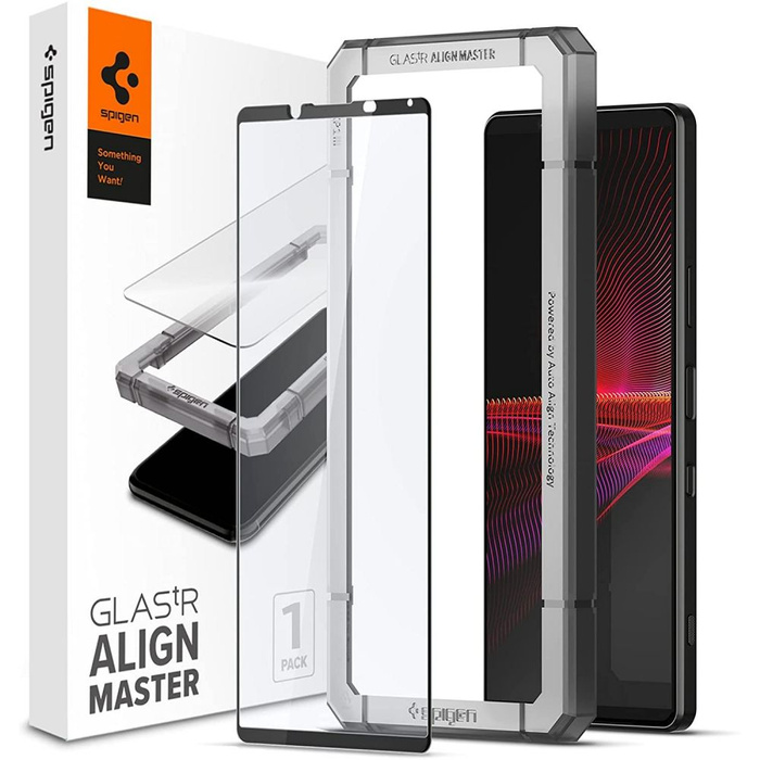 Glass Tempered SPIGEN Sony Xperia 1 III Alm Glass Fc Black