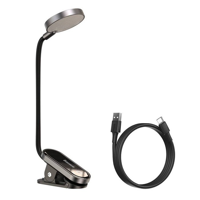 Baseus mini LED reading lamp with clip gray (DGRAD-0G)