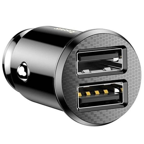 Chargeur automobile Baseus Grain 2x USB 5V 3.1A noir