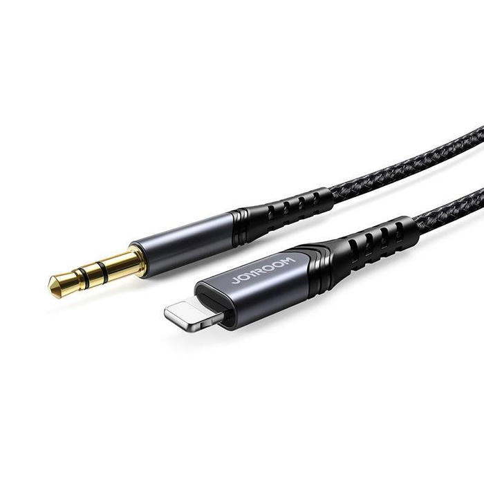 Joyroom kabel stereo audio AUX 3,5 mm mini jack - Lightning na iPhone iPad 2 m černý (SY-A02)