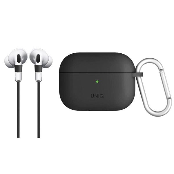 Uniq pouzdro Vencer AirPods Pro Silikonově šedá / uhlově tmavě šedá