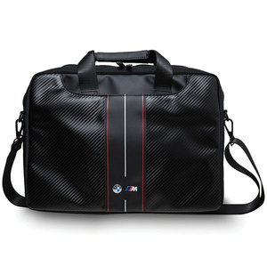 BMW Bag BMCB15COMSCAKR 16" Black/Black Carbon Red Stripes