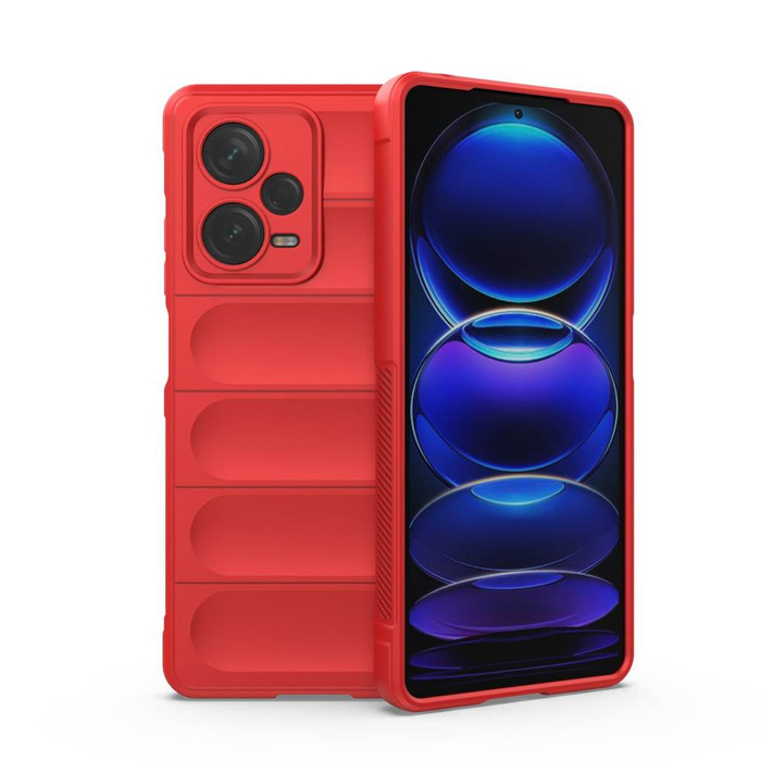 Magic Shield Case für Xiaomi Redmi Note 12 Pro+ flexible Panzerhülle rot