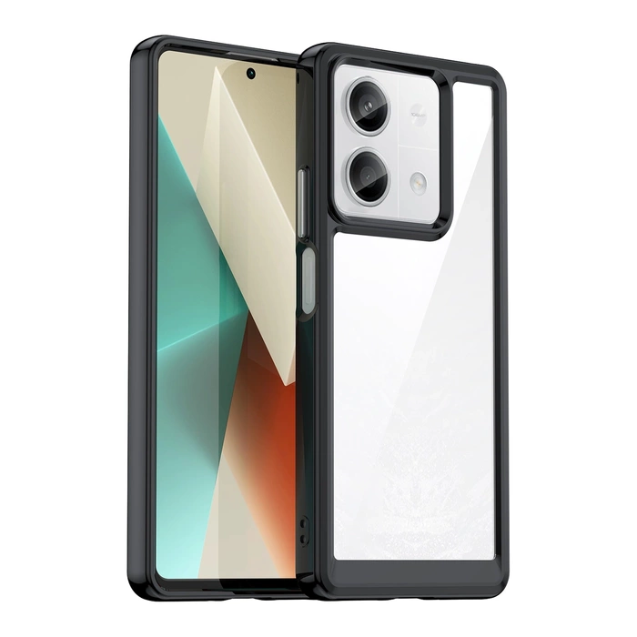 Custodia Outer Space con cornice in gel per Xiaomi Redmi Note 13 5G - nera