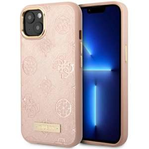 Guess GUHMP14SSAPSTP iPhone 14 6.1" rose/rose durcase Plaque logo Peony MagSafe
