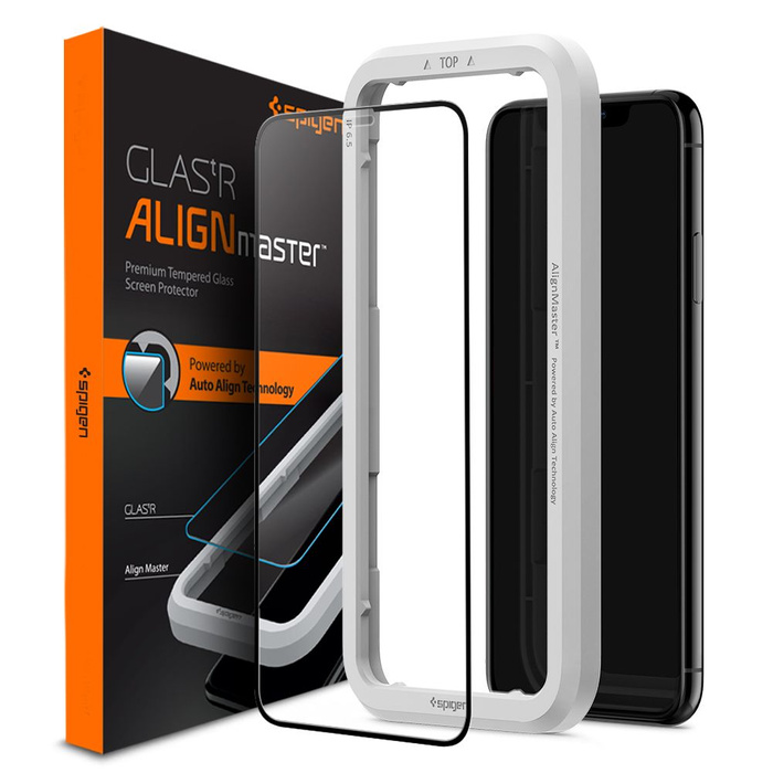 Tempered Glass Spigen ALM Glass Fc Apple iPhone 11 Black