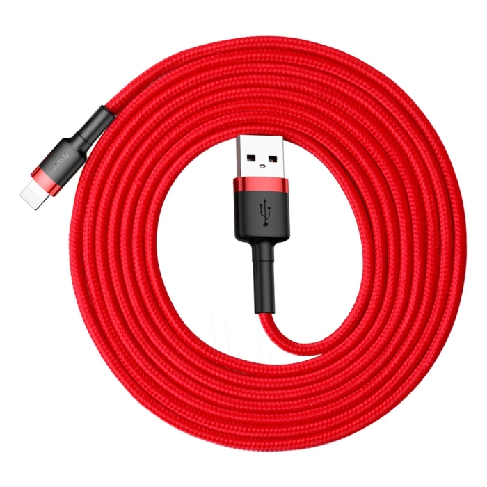 Kabel Baseus Cafule Odolný nylonový kabel USB / Lightning QC3.0 1,5A 2M červený (CALKLF-C09)