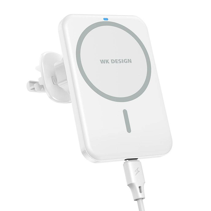 WK Design Upine Series Magnetic wireless charging car holder white (WP-U95)