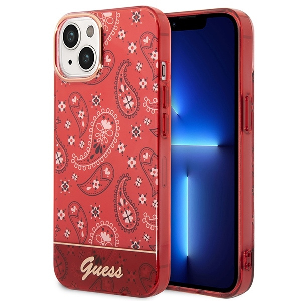 Case Guess GUHCP14MHGBNHR iPhone 14 Plus 6.7" red/red hardcase Bandana Paisley