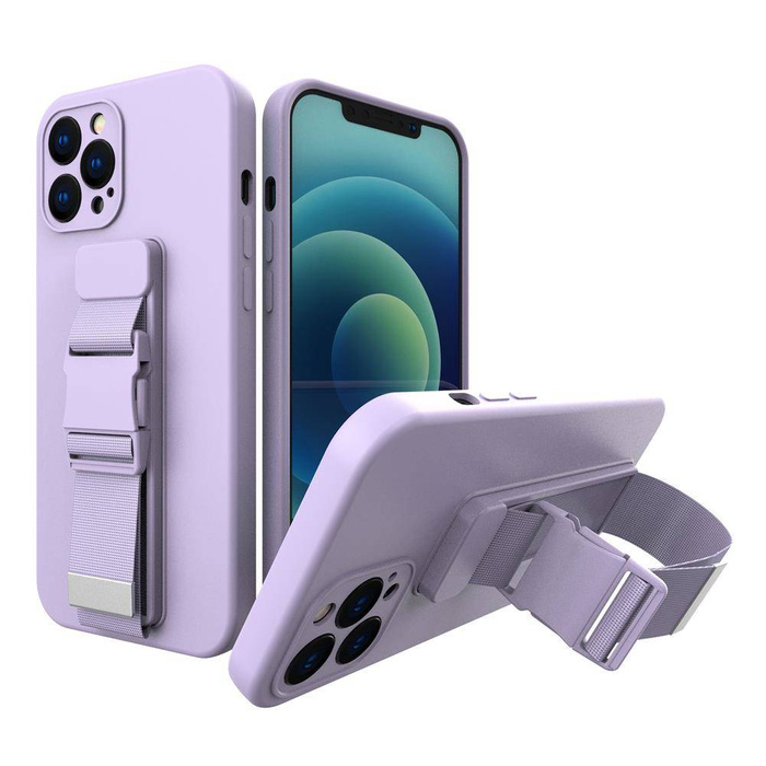 Lano case gel pouzdro s řetízkem na šňůrku kabelka iPhone 11 Pro fialová