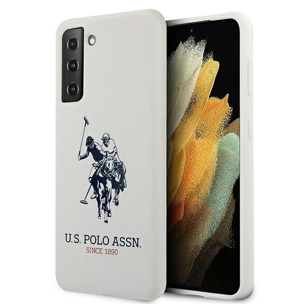 Pouzdro US POLO Samsung Galaxy S21 Silikonové logo USHCS21SSLHRWH Bílá Case