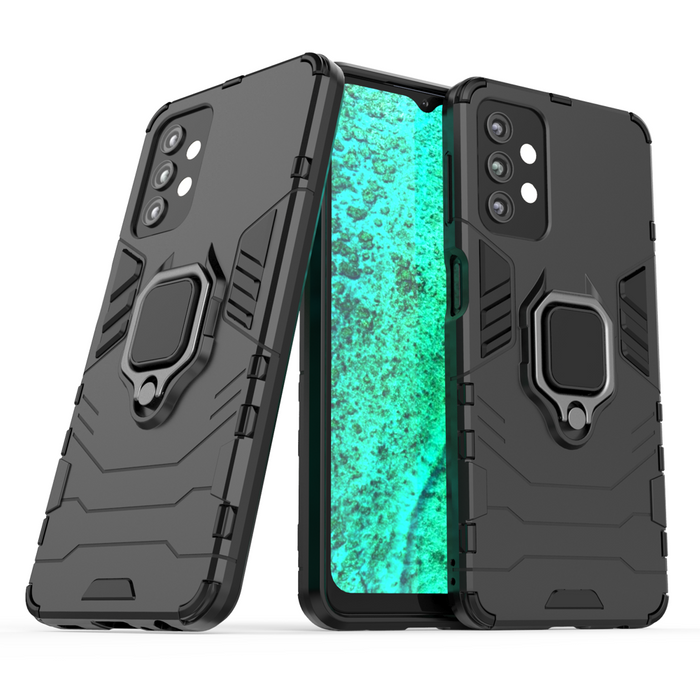 Ring Armor tough hybrid case cover + magnetic holder for Samsung Galaxy A33 5G black