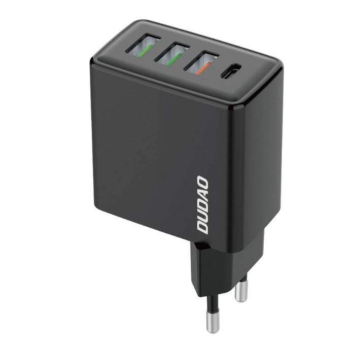 Dudao ad alta velocità caricatore 3x USB / 1x USB Tipo C 20W, PD, QC 3.0 nero (A5H)