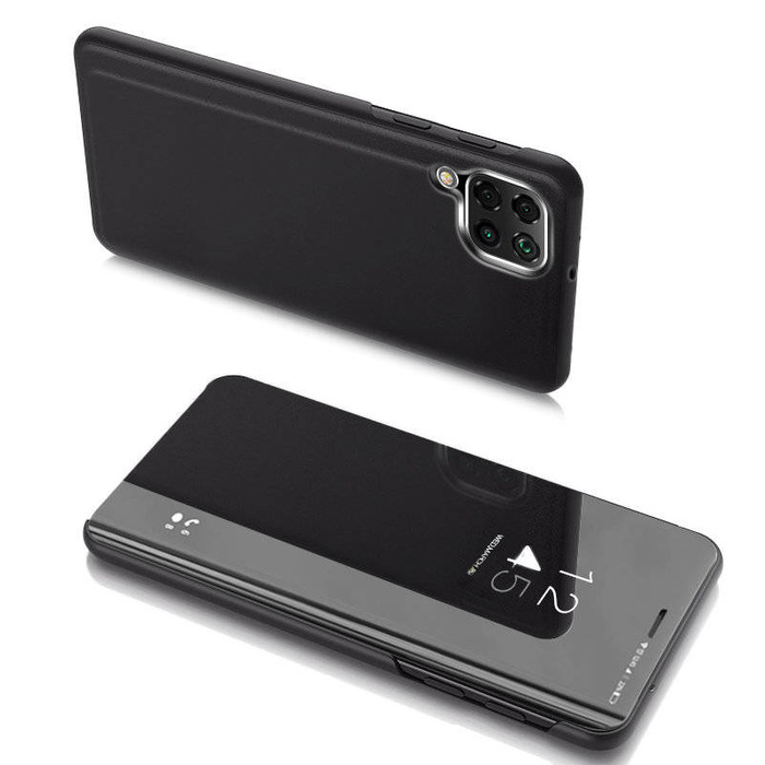 Clear View Case Cover für Samsung Galaxy A22 4G schwarz