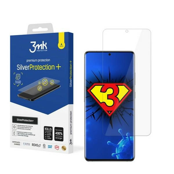 Screen Protector Antimicrobial 3mk Samsung Galaxy S20 Plus G985 Silver Protect Wet Mounted