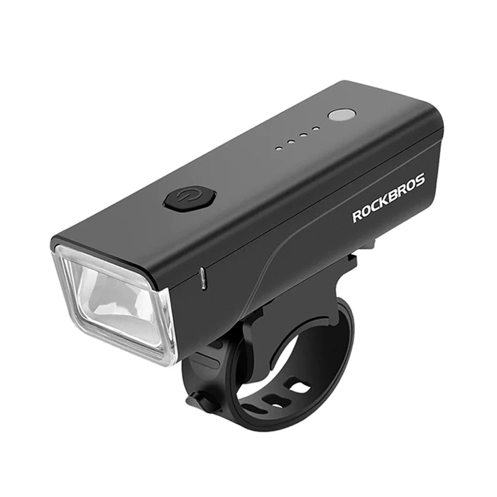 Rockbros 24510003001 luce anteriore per bicicletta 260 lm + cavo USB-C - USB-A - nero