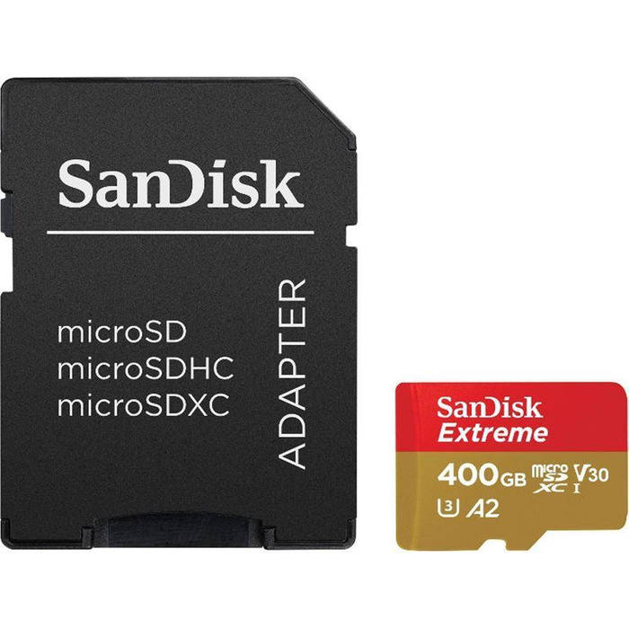 Paměťová karta SanDisk 400GB microSDXC Extreme UHS-I U3 160 / 90 MB/s Mobile + adaptér