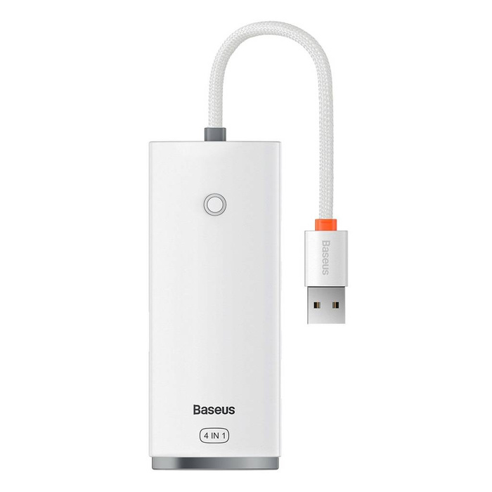 Baseus Lite Series multifunkční HUB 4v1 USB - 4x USB 3.2 gen. 1 25 cm bílý (WKQX030002)