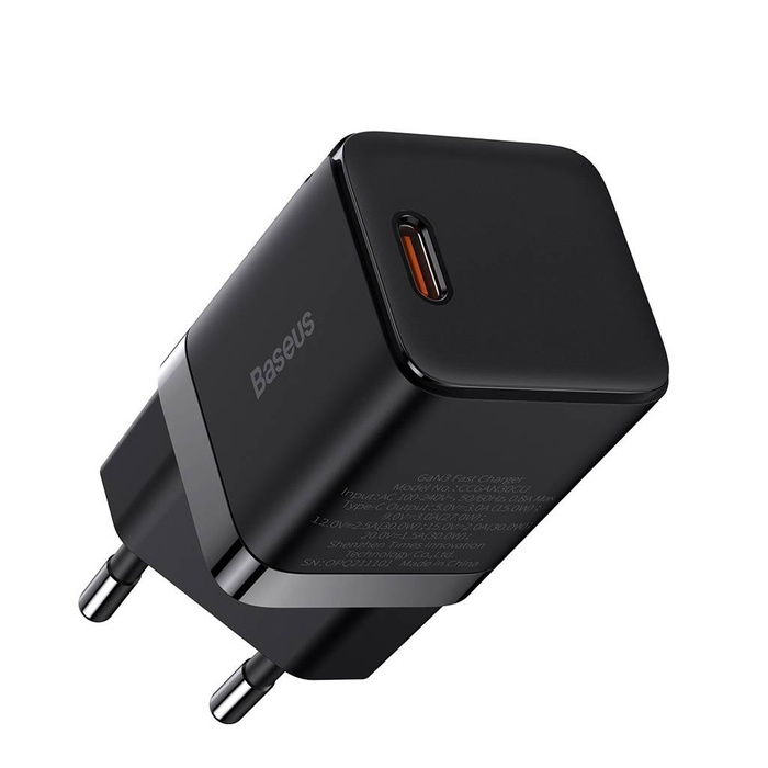 Baseus GaN3 Fast Charger 1C 30W EU Black